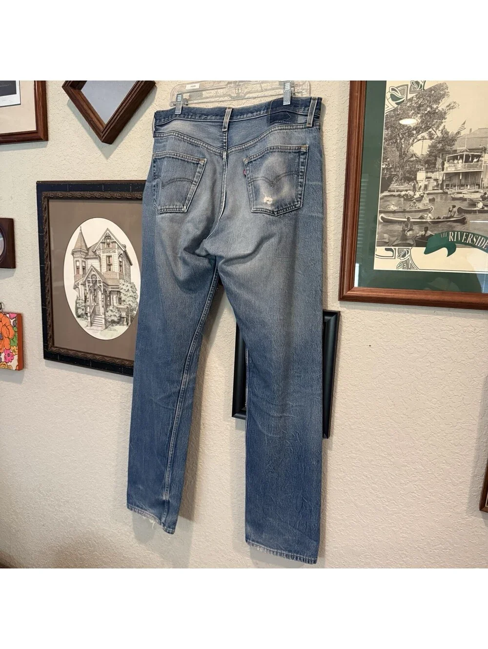 Vintage 80s/90s RARE Levi’s 501 STF Men’s 36x34 Blue Denim Jeans Made in USA